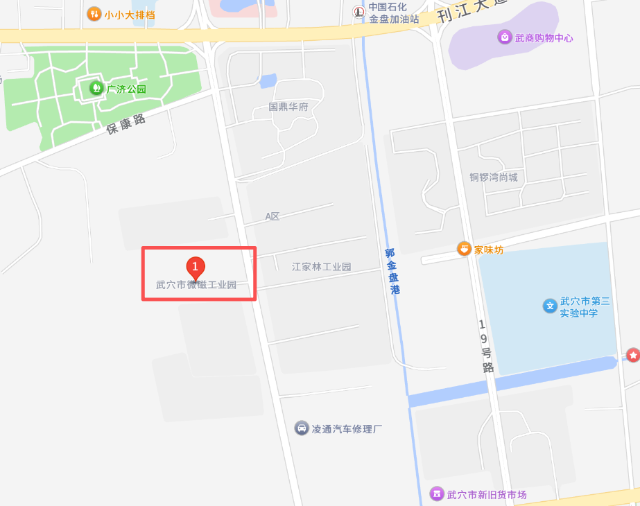 武穴市微磁工业园位置示意图（点击打开高德地图）